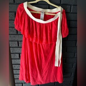 Stefanel  off the shoulder red dress Size